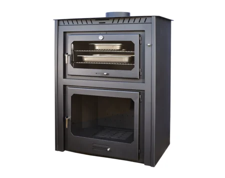 Estufa de leña con horno modelo AVILÉS