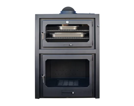 Estufa de leña con horno modelo BRAMBI