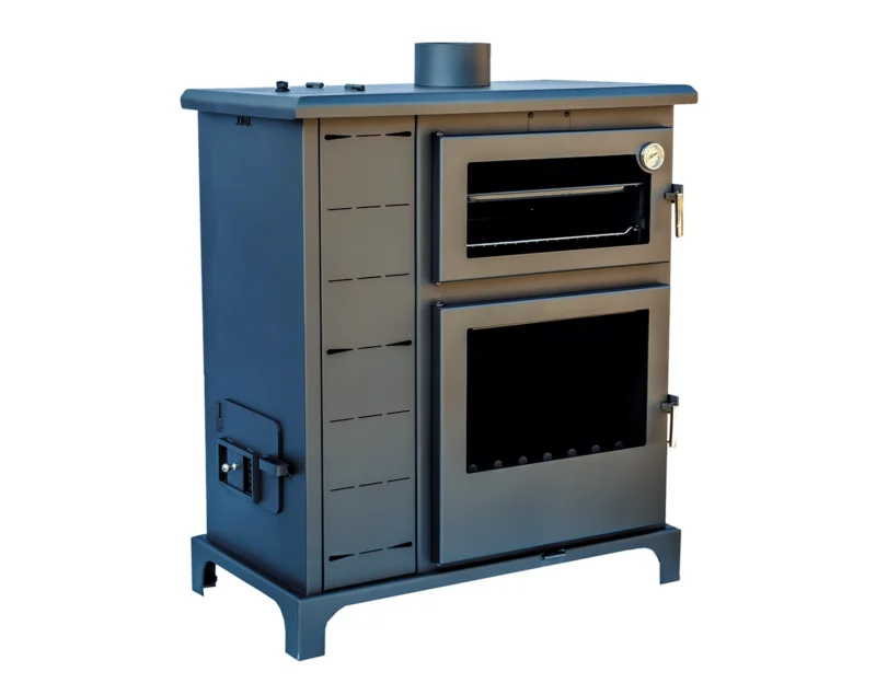 Estufa policombustible, leña, pellets con horno modelo ECOVALLE - Imagen 3